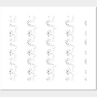 Black dots on a white surface, abstraction Posters and Art